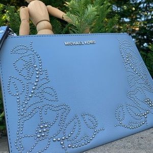 Michael Kors Nouveau Floral Lager Zip Clutch